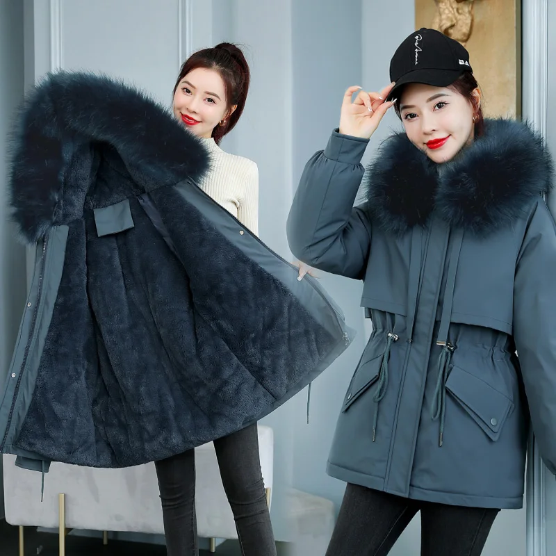 new short Parkas Ladies Fur Lining Warm Jacket Hooded Snow Wear Clothing Women Slim Fashion Coat Lady
new short Parkas Ladies Fur Lining Warm Jacket Hooded Snow Wear Clothing Women Slim Fashion Coat Lady