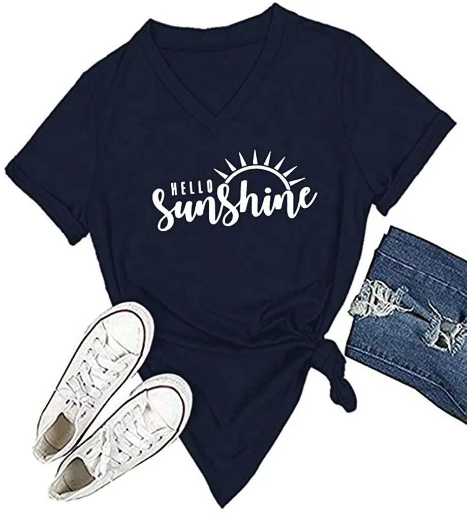 Hello Sunshine T Shirt Women Summer Cute Graphic Vacation Tee Short Sleeve Print T Shirt Nature Shirt
Hello Sunshine T Shirt Women Summer Cute Graphic Vacation Tee Short Sleeve Print T Shirt Nature Shirt