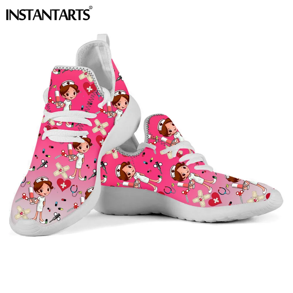 INSTANTARTS Nursing Shoes for Women Cute Cartoon Pink Physio Gradient Mesh Knit Lace-up Flats Sneakers SummerCasual Ladies Shoe
INSTANTARTS Nursing Shoes for Women Cute Cartoon Pink Physio Gradient Mesh Knit Lace-up Flats Sneakers SummerCasual Ladies Shoe