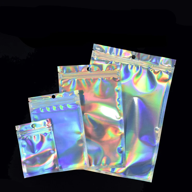 100Pcs Resealable Rainbow Ziplock Bag Laser Aluminum Foil Bag For Food Storage Nuts Candy Cookies Snack Ziplock Packaging Bags
100Pcs Resealable Rainbow Ziplock Bag Laser Aluminum Foil Bag For Food Storage Nuts Candy Cookies Snack Ziplock Packaging Bags