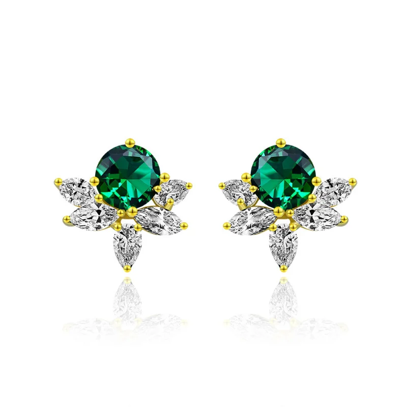 Vintage 100% 925 Sterling Silver 7MM Round Cut Emerald High Carbon Diamond Stud Earrings Gold Color Fine Jewelry
Vintage 100% 925 Sterling Silver 7MM Round Cut Emerald High Carbon Diamond Stud Earrings Gold Color Fine Jewelry