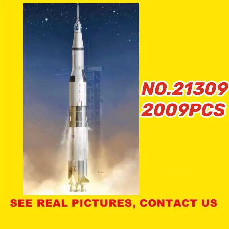 Конструктор Apollo Saturn V Launch серии Idea 37003 совместимый с 21309 10231|Блочные конструкторы| |