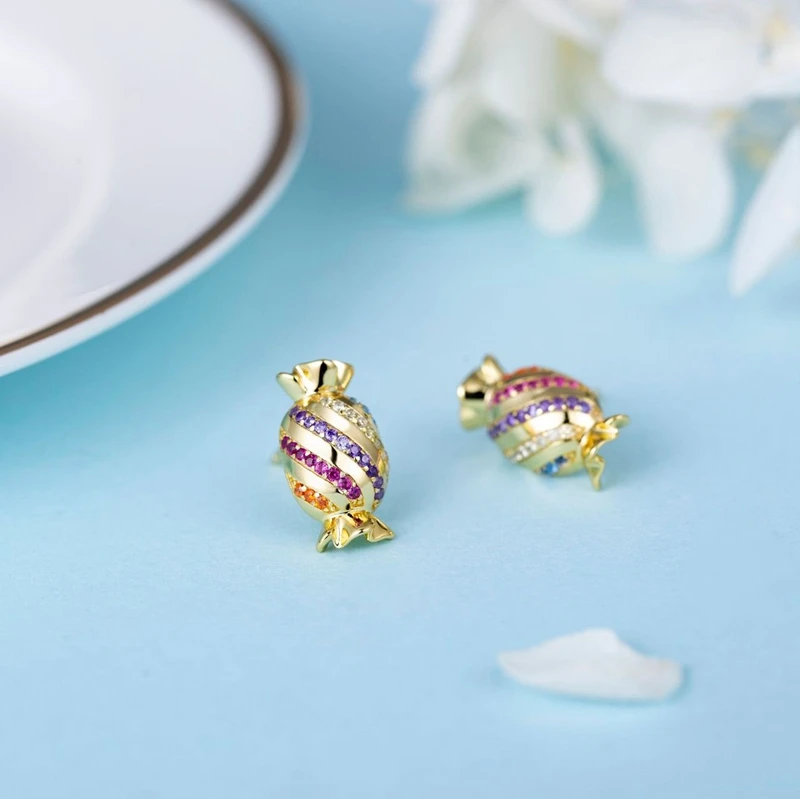 Stud Earrings Female Rainbow Candy 18K Micro Inlaid 5A Zircon Sweet Simple Fashion All-match 925 Sterling Silver HM008
Stud Earrings Female Rainbow Candy 18K Micro Inlaid 5A Zircon Sweet Simple Fashion All-match 925 Sterling Silver HM008