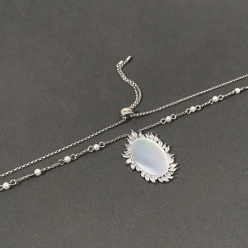 S925 sterling silver May new mirrored mother-of-pearl necklace female fashion summer retractable clavicle chain Moroccan jewelry
S925 sterling silver May new mirrored mother-of-pearl necklace female fashion summer retractable clavicle chain Moroccan jewelry