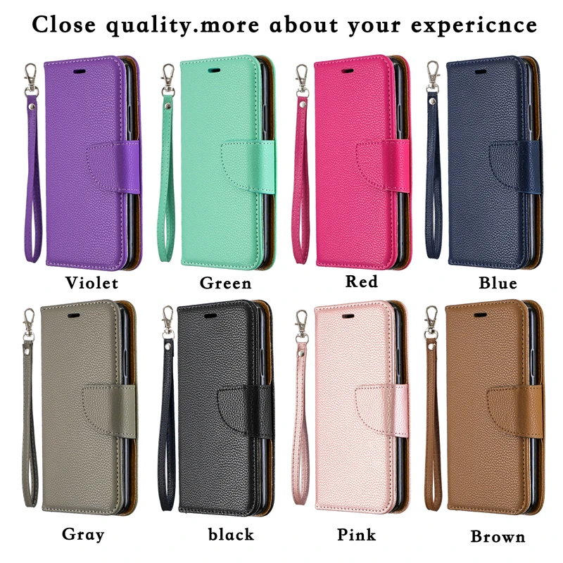 

Litchi Pattern Flip Leather Wallet Case For Huawei Y5/Y6/Y7 2018/2019 Honor 7A 8C 9X 9A 9S P40 P30 Lite/Pro PSmart Z/2019/2020