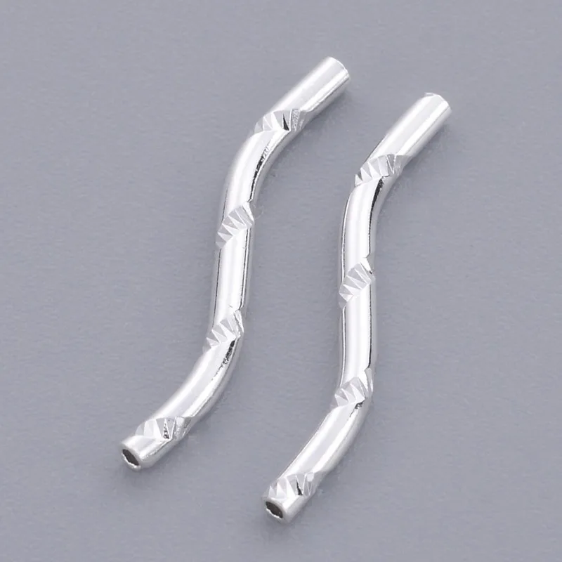 300pcs 21mm Curved Brass Tube Beads Spacer Beads for Jewelry Making DIY Bracelet Necklace Silver Color 21x1.5mm hole: 0.5mm
300pcs 21mm Curved Brass Tube Beads Spacer Beads for Jewelry Making DIY Bracelet Necklace Silver Color 21x1.5mm hole: 0.5mm