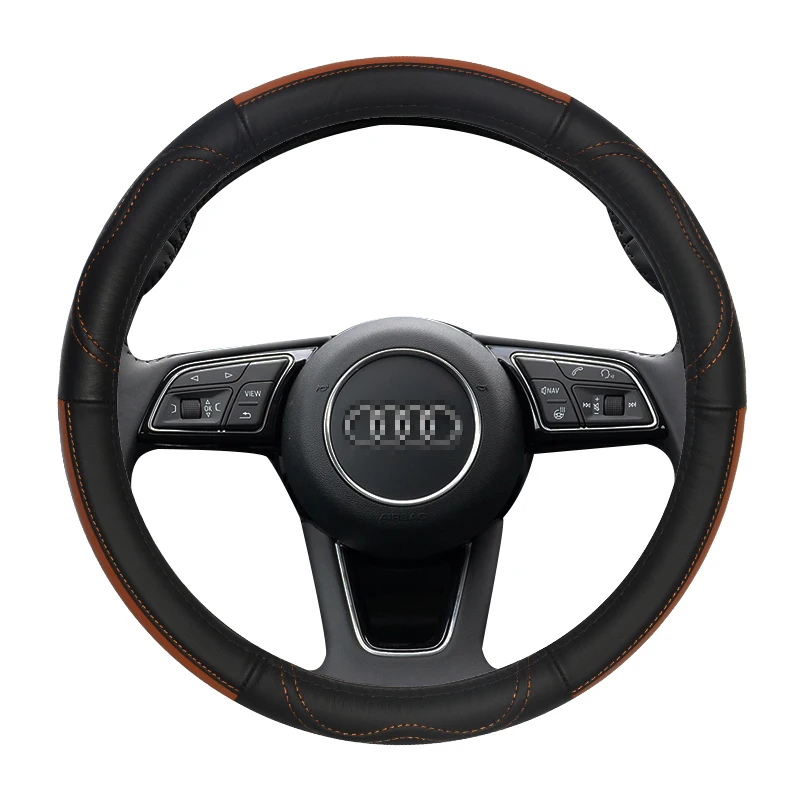 Genuine Leather Car Steering Wheel Cover Cowhide for Audi Audi A3 8P 8V 8L Sportback Auto Interior Accesorios Funda Volante
Genuine Leather Car Steering Wheel Cover Cowhide for Audi Audi A3 8P 8V 8L Sportback Auto Interior Accesorios Funda Volante