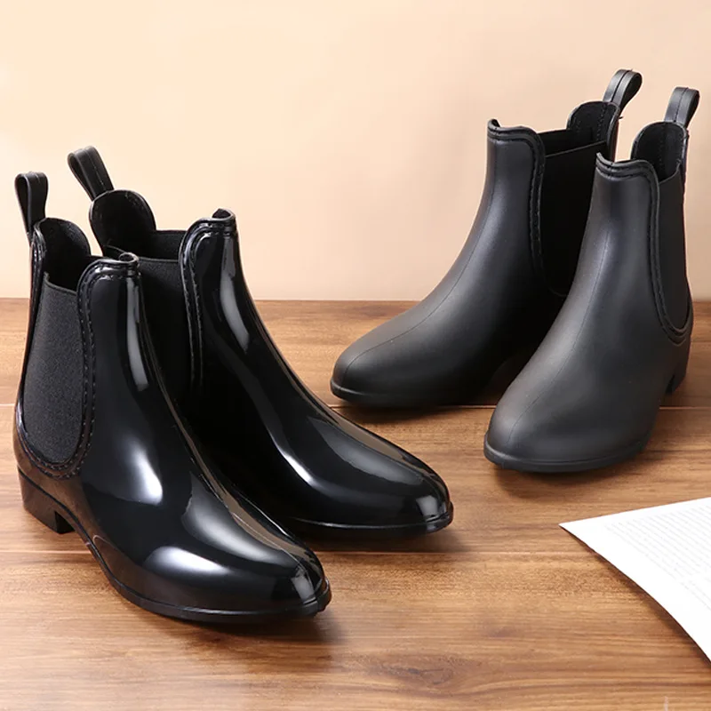 2022 New Women Ankle Rain Boots Waterproof Chelsea Boots Black Brown Leather Platform Boots
2022 New Women Ankle Rain Boots Waterproof Chelsea Boots Black Brown Leather Platform Boots