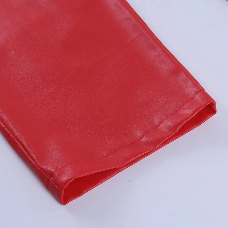 Women Autumn Winter Pants Club Party Pu Leather Red Black Loose Pockets Thick Pure Color Long Pants 2021 Fall Clothes Streetwear
Women Autumn Winter Pants Club Party Pu Leather Red Black Loose Pockets Thick Pure Color Long Pants 2021 Fall Clothes Streetwear