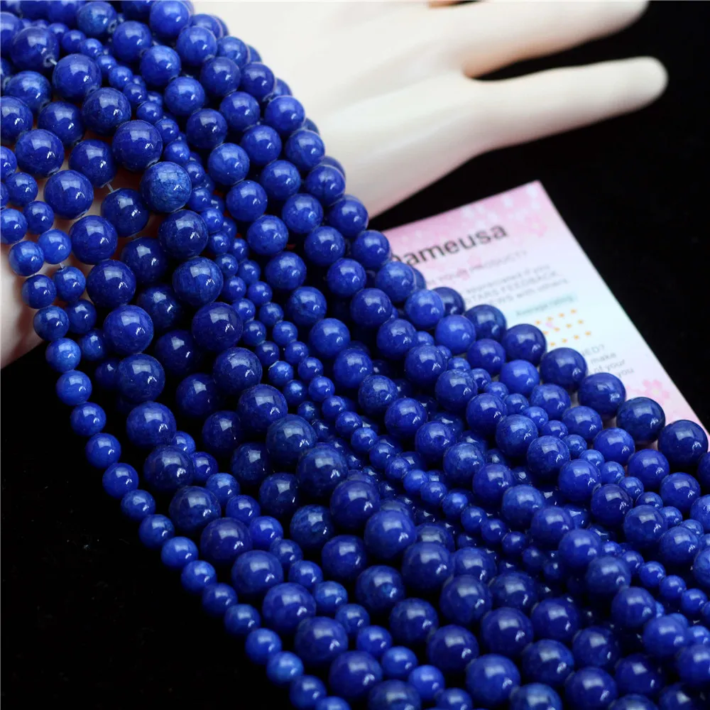 Oameusa 6mm 8mm 10mm 12mm Round Deep Blue Jades Stone Beads For Jewelry Making DIY Bracelet Necklace Earring Wholesale
Oameusa 6mm 8mm 10mm 12mm Round Deep Blue Jades Stone Beads For Jewelry Making DIY Bracelet Necklace Earring Wholesale