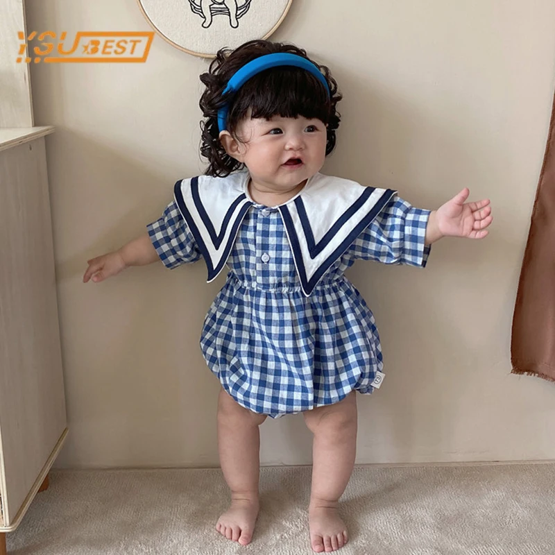 Infant Baby Girls Short Sleeve Grid Rompers 0-3Yrs Summer Newborn Baby Girls Children Jumpsuit Kids Baby Girls Rompers
Infant Baby Girls Short Sleeve Grid Rompers 0-3Yrs Summer Newborn Baby Girls Children Jumpsuit Kids Baby Girls Rompers