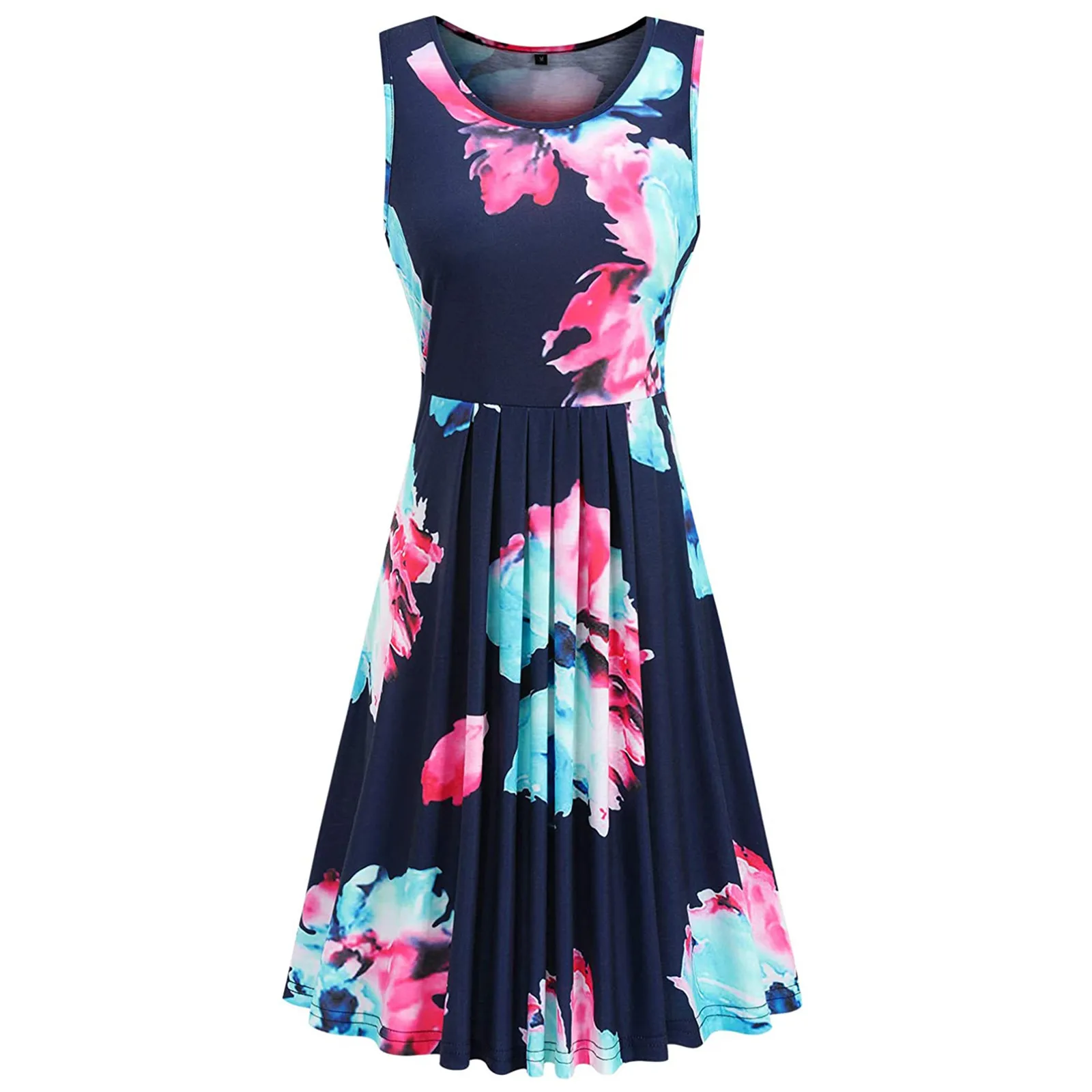Summer Tank Dresses Women's Casual New Style O-Neck Flower Print Sleeveless Midi Dresses Female High Waist Beach Dress#35
Summer Tank Dresses Women's Casual New Style O-Neck Flower Print Sleeveless Midi Dresses Female High Waist Beach Dress#35