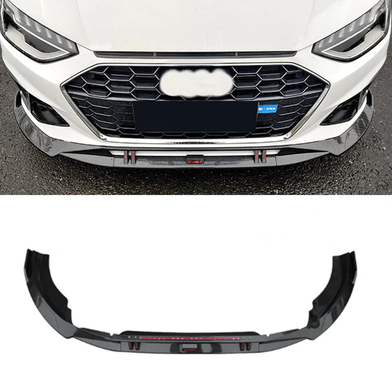 Body Parts ABS Material Three Sections Front Bumper Lip For Audi A4 S Line 2020 2021 Carbon Fiber Pattern 3 Pcs Perfect Fitment 
Body Parts ABS Material Three Sections Front Bumper Lip For Audi A4 S Line 2020 2021 Carbon Fiber Pattern 3 Pcs Perfect Fitment