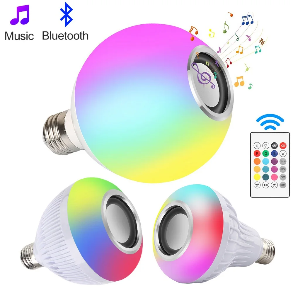 Smart RGB LED Bulb Wireless Bluetooth Speaker Music Playing Spotlight Lamp Led Light for Bar Party Stage Lighting Remote Control
Smart RGB LED Bulb Wireless Bluetooth Speaker Music Playing Spotlight Lamp Led Light for Bar Party Stage Lighting Remote Control