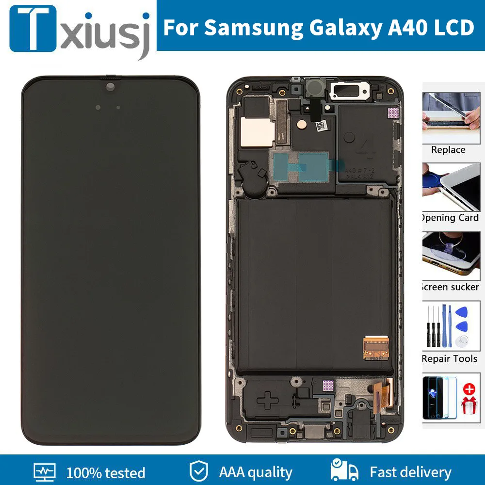 5.9“ Original Super AMOLED For Samsung Galaxy A40 LCD Display Touch Screen Digitizer Assembly For Samsung A40 A405 A405F A405FN
5.9“ Original Super AMOLED For Samsung Galaxy A40 LCD Display Touch Screen Digitizer Assembly For Samsung A40 A405 A405F A405FN