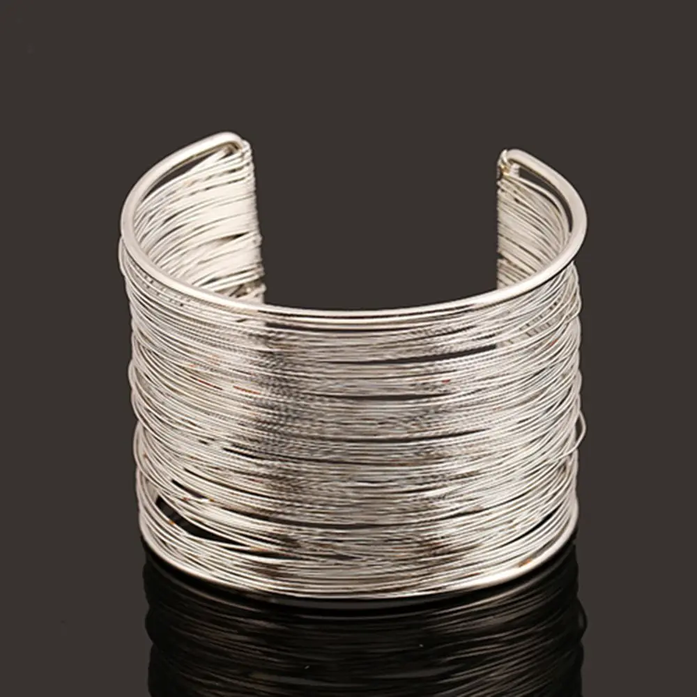 Multilayer Metal Wire Cuff Bangle Women Fashion Jewelry Accessories Geometric Opened Maxi Punk Bangle Bracelet
Multilayer Metal Wire Cuff Bangle Women Fashion Jewelry Accessories Geometric Opened Maxi Punk Bangle Bracelet
