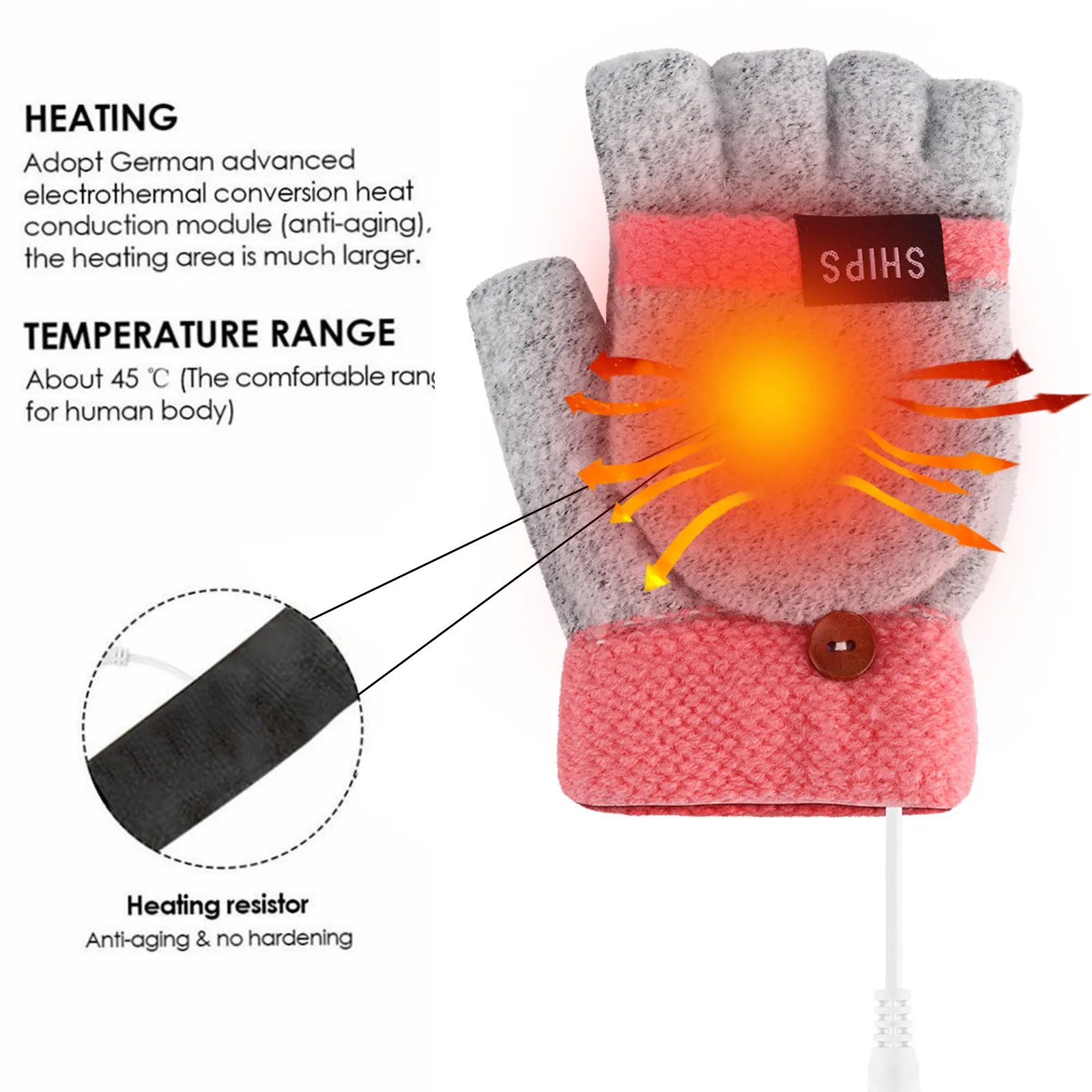 2021 New Laptop Women USB Heated Mitten Thick Flip Fingerless Exposed Finger Winter Warm Thickening Knit Hand Mittens Gloves
2021 New Laptop Women USB Heated Mitten Thick Flip Fingerless Exposed Finger Winter Warm Thickening Knit Hand Mittens Gloves