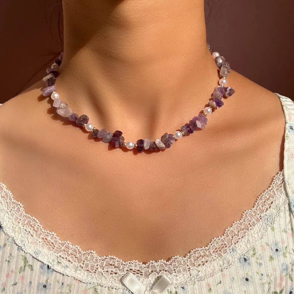 Colorful Irregular Natural Stone Gravel Beads Necklace For Women Natural Stone Chip String Beaded Necklace Fashion Jewelry Gifts
Colorful Irregular Natural Stone Gravel Beads Necklace For Women Natural Stone Chip String Beaded Necklace Fashion Jewelry Gifts
