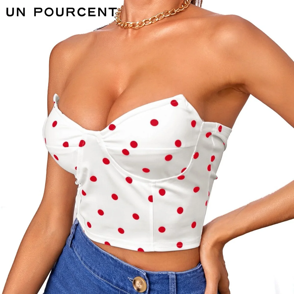 Women's Clothing Ins European & American Sexy Retro Tube Top Short Type Design Sleeveless Outer Wear Shivering Dots Women's Top
Women's Clothing Ins European & American Sexy Retro Tube Top Short Type Design Sleeveless Outer Wear Shivering Dots Women's Top