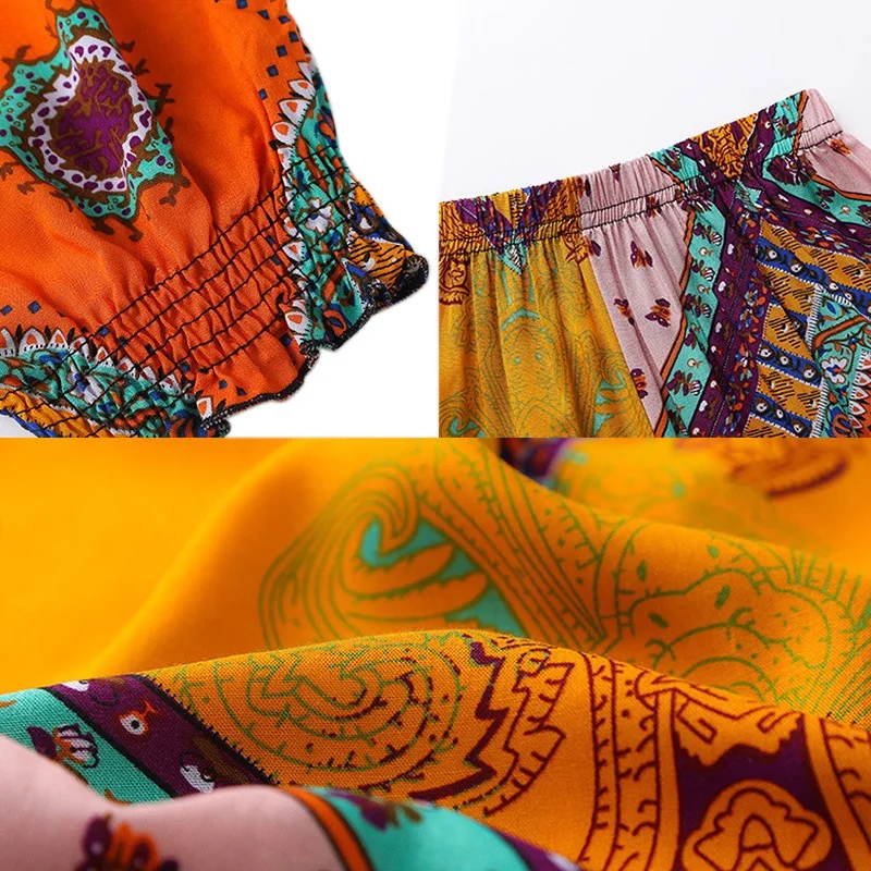 New Bohemia Harem Gothic Women Pants Thin Section Print Beach Ankle Length Trousers Mid Waist Loose Pant for Female
New Bohemia Harem Gothic Women Pants Thin Section Print Beach Ankle Length Trousers Mid Waist Loose Pant for Female