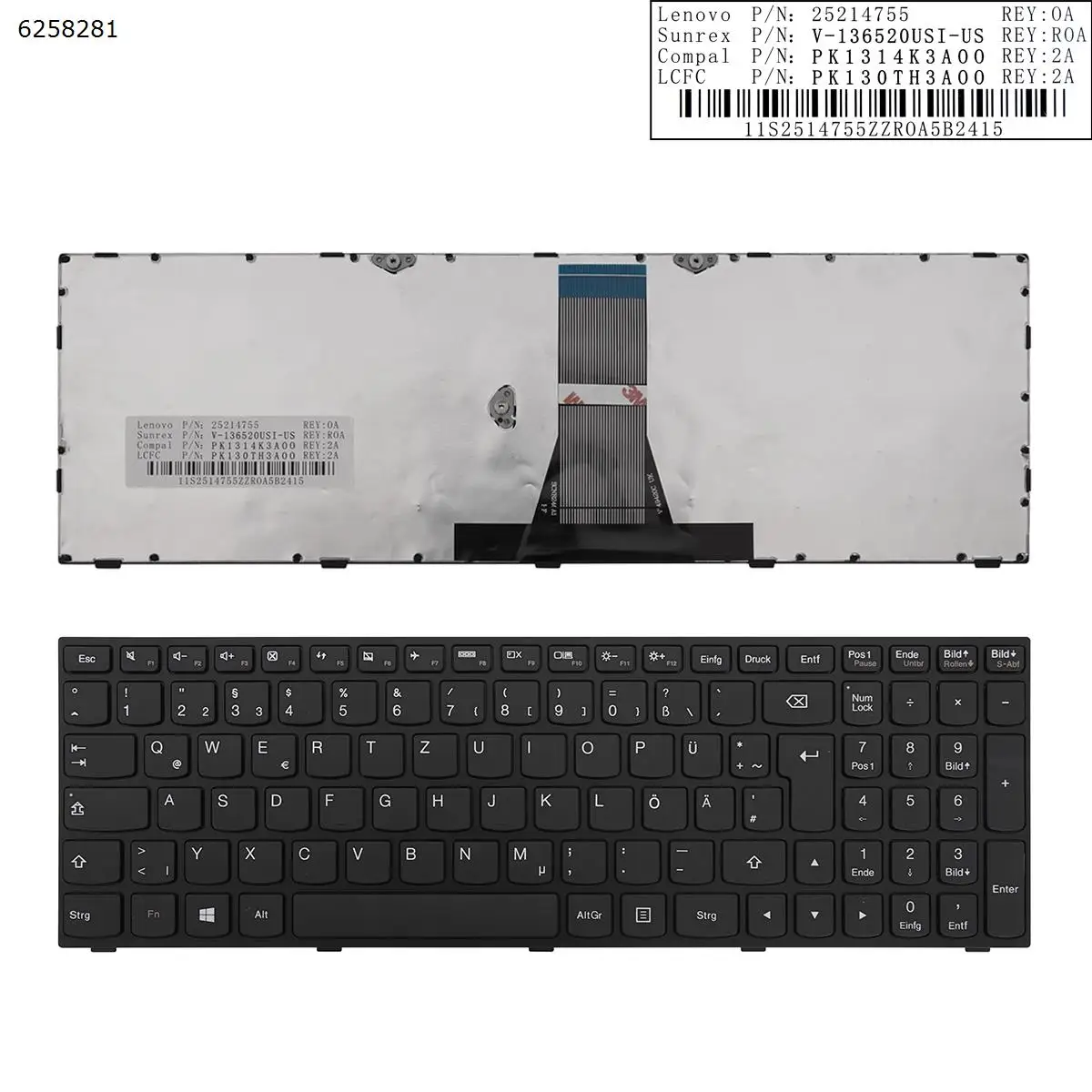 Немецкая новая клавиатура QWERTZ для Lenovo G51-35 G70-35 G70-70 G70-80 Z50-70 Z50-75 Z51-70/черная рамка
Немецкая новая клавиатура QWERTZ для Lenovo G51-35 G70-35 G70-70 G70-80 Z50-70 Z50-75 Z51-70/черная рамка