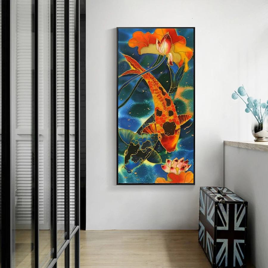 Chinese koi Diy Diamond Painting Fish Diamond Embroidery Art Full Drill Animal Mosaic Cross Stitch needlework Home Decor
Chinese koi Diy Diamond Painting Fish Diamond Embroidery Art Full Drill Animal Mosaic Cross Stitch needlework Home Decor