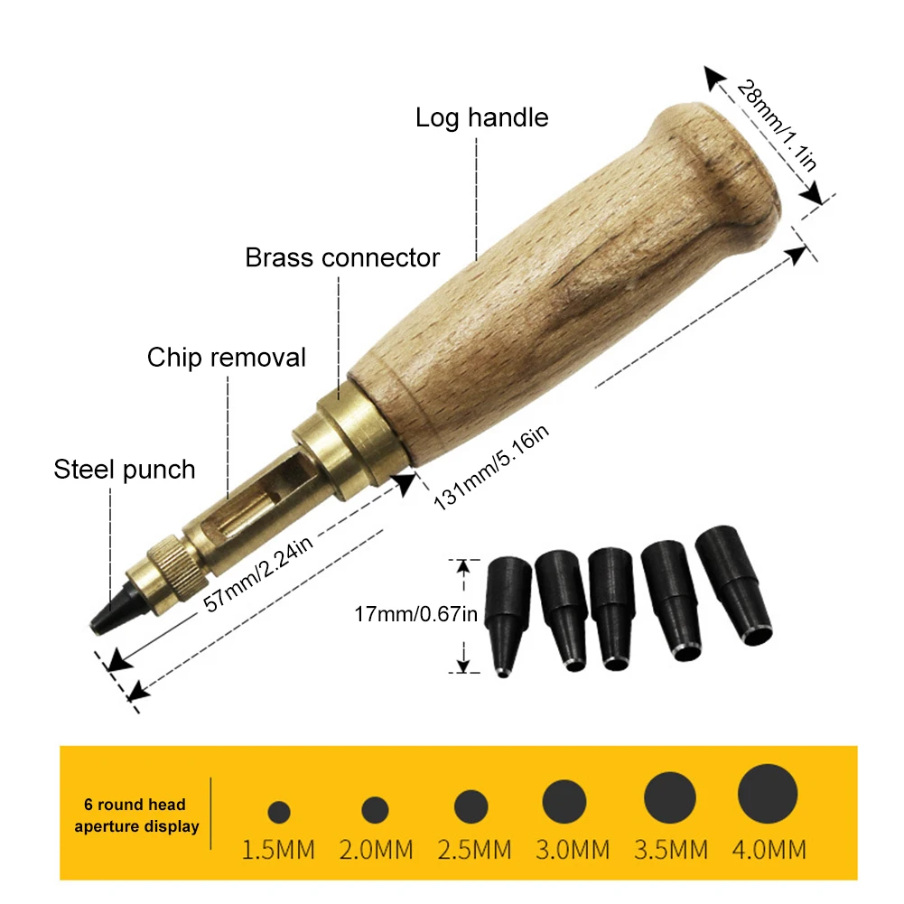 7Pcs Leather Hollow Hole Puncher Set For Belt Strap Hole Punch Set Leather Watchband Hollow Punch Set 1.5-4mm
7Pcs Leather Hollow Hole Puncher Set For Belt Strap Hole Punch Set Leather Watchband Hollow Punch Set 1.5-4mm