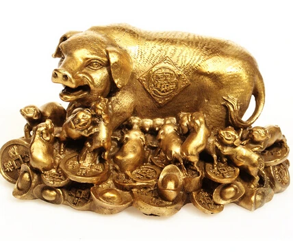 crafts copper Bronze art Copper pig decoration rich pig zodiac pig lucky wedding Brass Fine Arts Crafts decoration
crafts copper Bronze art Copper pig decoration rich pig zodiac pig lucky wedding Brass Fine Arts Crafts decoration