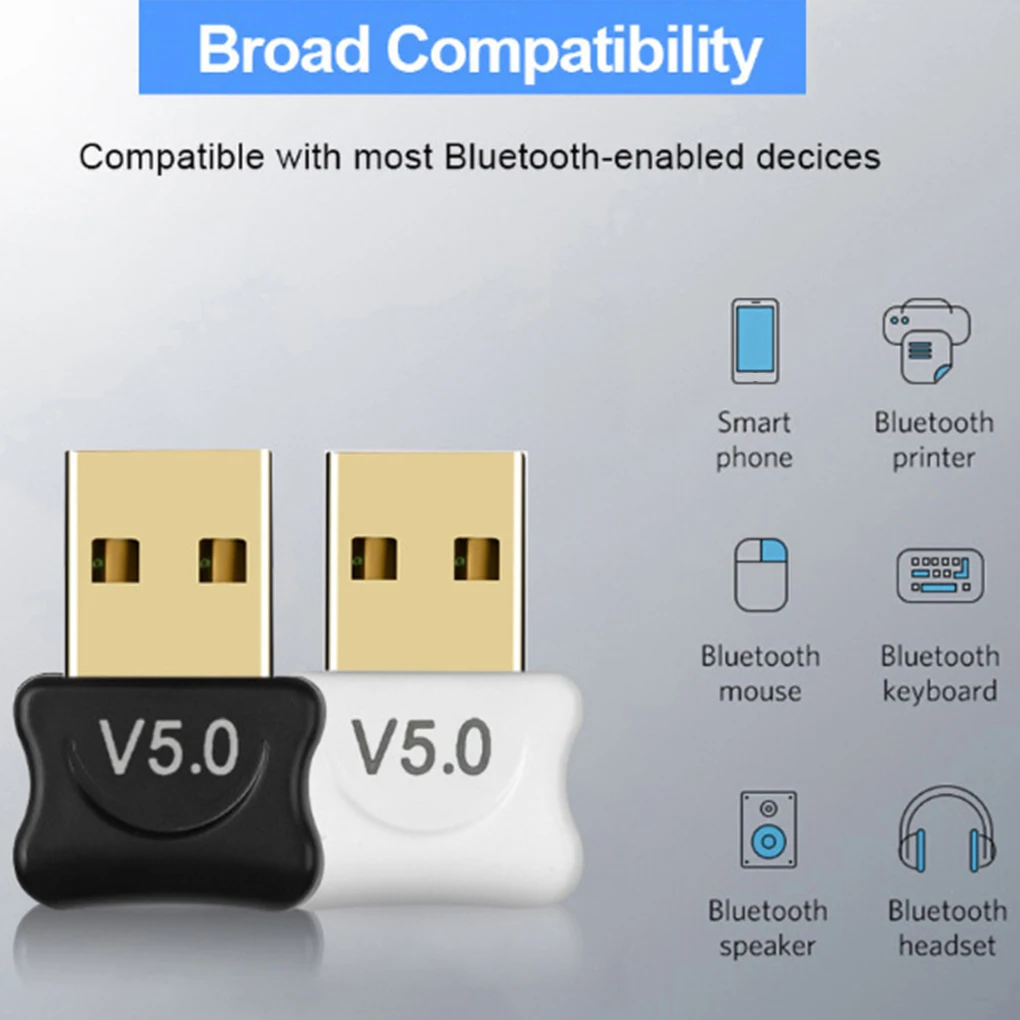5 0 Bluetooth адаптер USB передатчик для ПК компьютер рецептор ноутбук наушники аудио