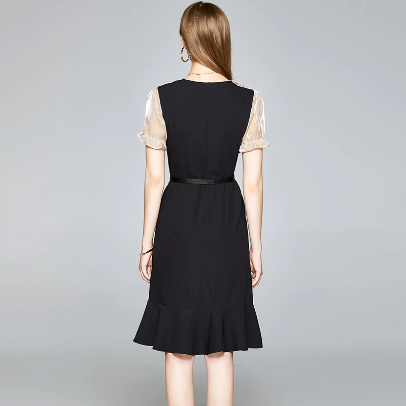 V-neck Irregular Ruffles A-line Dress Women Autumn New OL Office Wear Dresses Patchwork Mid-calf Vestidos TA9105
V-neck Irregular Ruffles A-line Dress Women Autumn New OL Office Wear Dresses Patchwork Mid-calf Vestidos TA9105