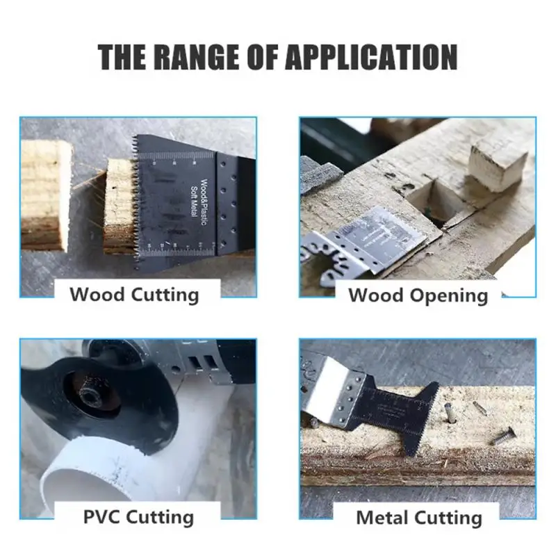24 PCS Oscillating Multi Tool Saw Blades High Carbon Steel Cutter DIY Universal With Box
24 PCS Oscillating Multi Tool Saw Blades High Carbon Steel Cutter DIY Universal With Box