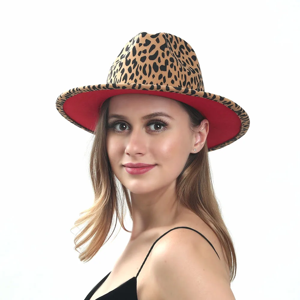 2021 winter fedora hats for women fashion Flat wide Brim Panama Felt Jazz Fedora Hats for men Leopard goth top khaki and red cap
2021 winter fedora hats for women fashion Flat wide Brim Panama Felt Jazz Fedora Hats for men Leopard goth top khaki and red cap