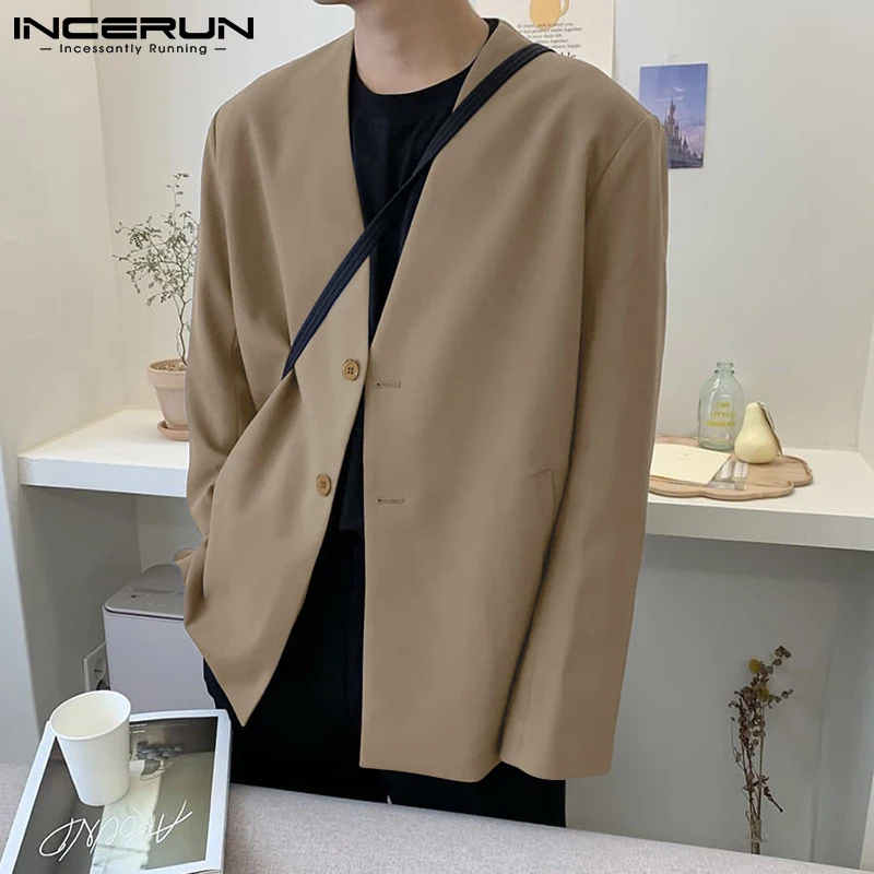 New Men Casual Streetwear Solid Suits Loose Comfortable Streetwear All-match Simple Collarless Long-sleeved Blazer S-5XL INCERUN
New Men Casual Streetwear Solid Suits Loose Comfortable Streetwear All-match Simple Collarless Long-sleeved Blazer S-5XL INCERUN