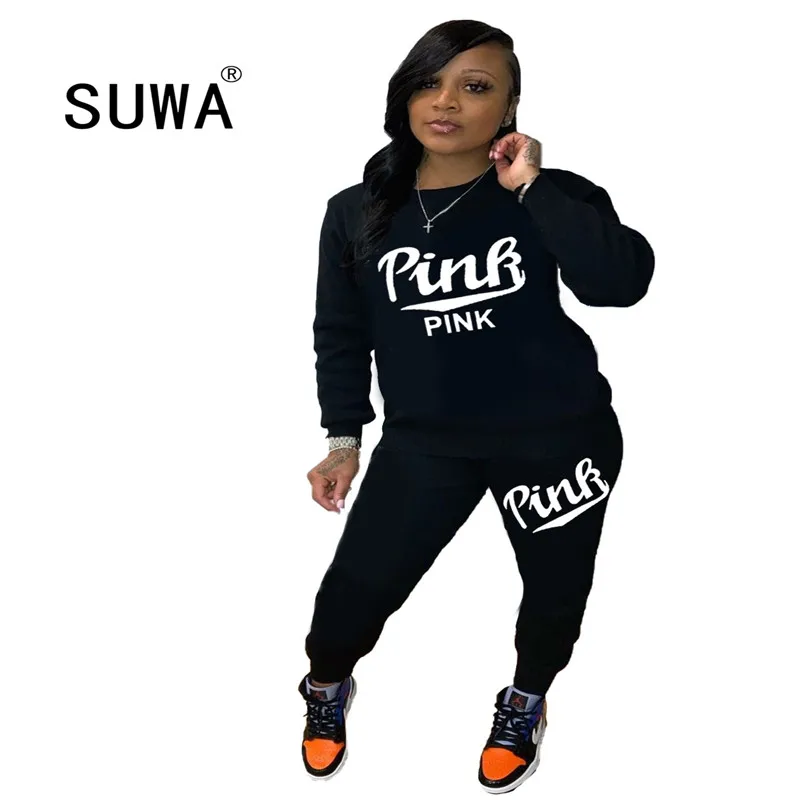 Loungewear Women Pink Letter Printed Long Sleeve Pullover Sweatshirt Top And High Waist Pants Jogger 2 Piece Outfits
Loungewear Women Pink Letter Printed Long Sleeve Pullover Sweatshirt Top And High Waist Pants Jogger 2 Piece Outfits
