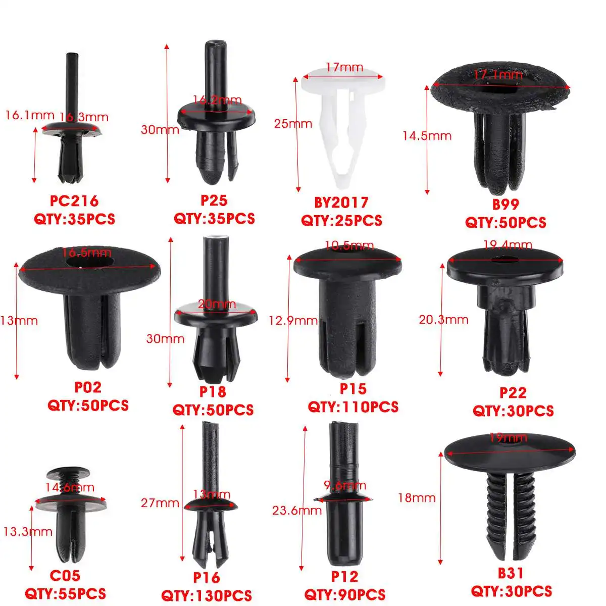 Universal 690Pcs Car Fasteners Clip Push Pin Rivet Retainer For Fender Bumper Door Panel Engine Cover
Universal 690Pcs Car Fasteners Clip Push Pin Rivet Retainer For Fender Bumper Door Panel Engine Cover