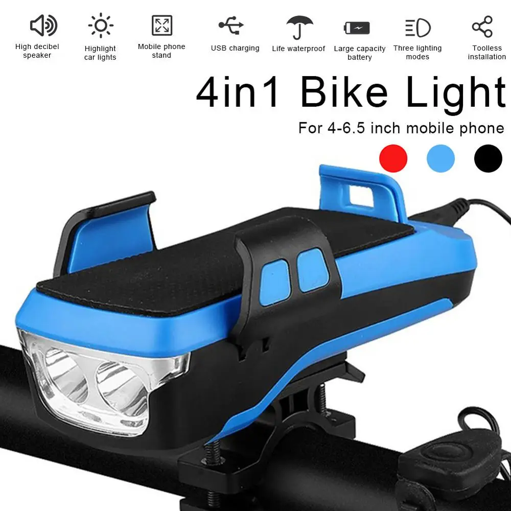 4 In 1 Multifunctional Bicycle Light Led Usb Rechargeable Bicycle Headlight Mobile Phone Holder Horn 4000mah Mobile Power Bank
4 In 1 Multifunctional Bicycle Light Led Usb Rechargeable Bicycle Headlight Mobile Phone Holder Horn 4000mah Mobile Power Bank