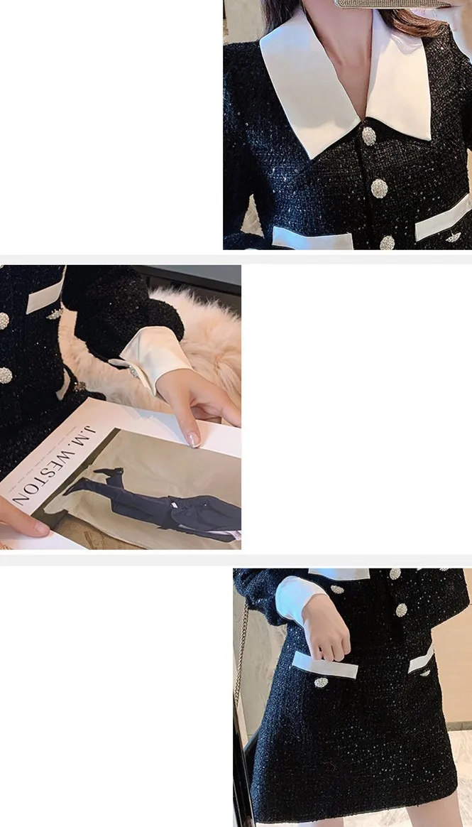Vintage Elegant Tweed Two Piece Skirt Sets Women 2020 Winter Turn-down Collar Coat + A-line Skirt Suits Fashion Ladies Outfits
Vintage Elegant Tweed Two Piece Skirt Sets Women 2020 Winter Turn-down Collar Coat + A-line Skirt Suits Fashion Ladies Outfits