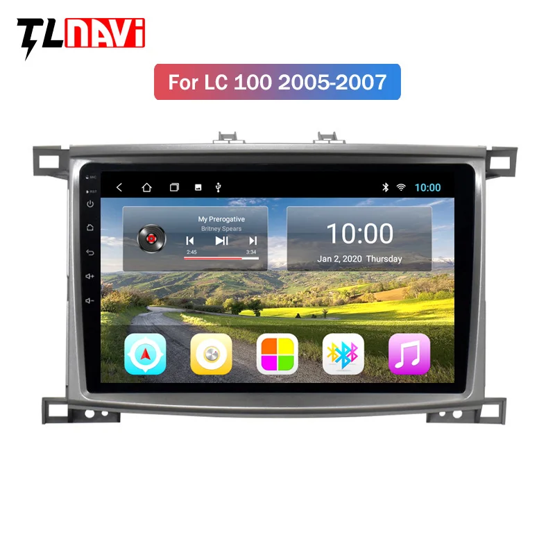 Автомобильный радиоприемник 2G RAM Android 10 для Toyota Land cruiser 100 LC100 LC 2005 2007