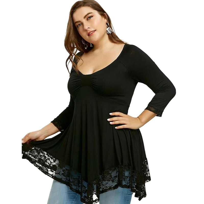 Plus Size Lace Mini Dress Autumn 2019 Casual Loose Patchwork Hem Slim Sexy Dress Women Elegant Femme Dresses
Plus Size Lace Mini Dress Autumn 2019 Casual Loose Patchwork Hem Slim Sexy Dress Women Elegant Femme Dresses