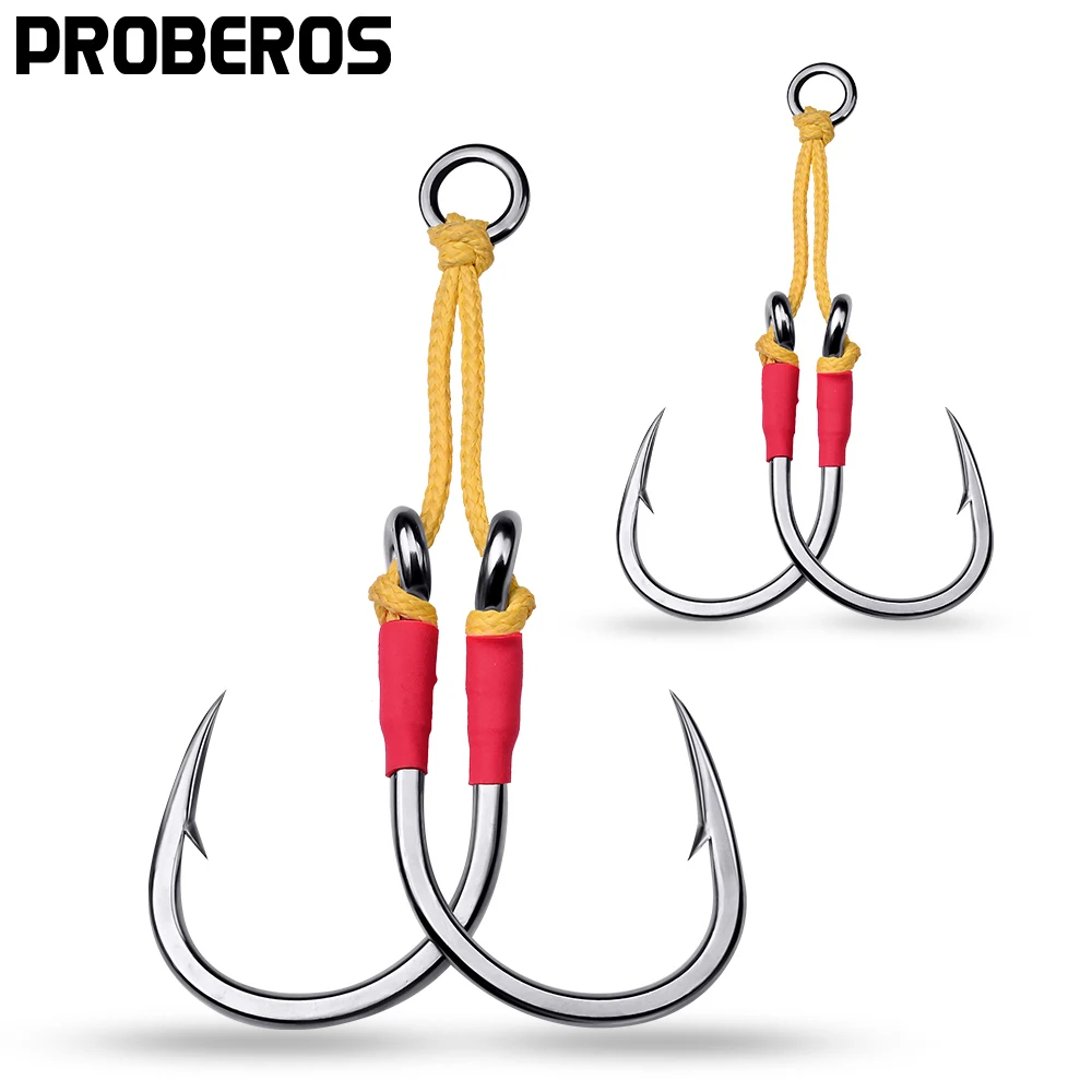 PROBEROS 10 пар/Лот, металлические рыболовные крючки для джига 1/0-3/0-5/0-7/0-9/0-11/0-13/0 #, вспомогательные рыболовные крючки для джиггинга с полиэтиленов...
PROBEROS 10 пар/Лот, металлические рыболовные крючки для джига 1/0-3/0-5/0-7/0-9/0-11/0-13/0 #, вспомогательные рыболовные крючки для джиггинга с полиэтиленов...