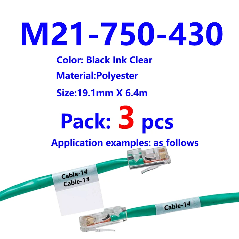 3PK BMP21 plus M21-750-430 label maker Polyester ribbon black on clear machine write Labeller manual for BMP21 plus BMP21-LAB
3PK BMP21 plus M21-750-430 label maker Polyester ribbon black on clear machine write Labeller manual for BMP21 plus BMP21-LAB