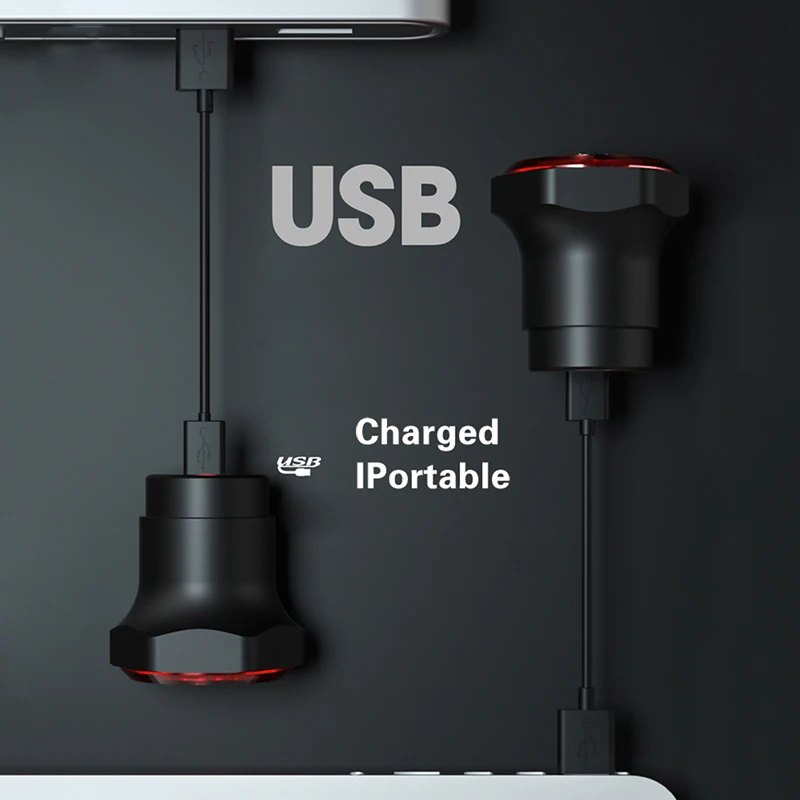 Flashlight Tail Rear Cycling Lights Bicycle Light USB Rechargable Bike Led Lamp for MTB Seatpost Accessories | Спорт и развлечения