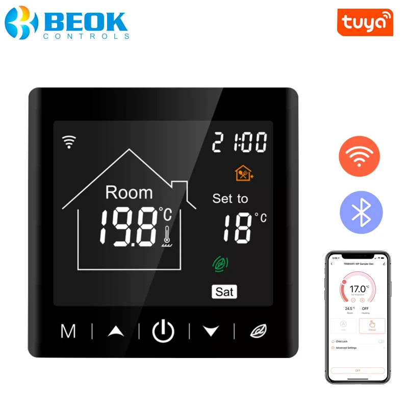 Beok Smart Temperature Controller For Gas Boiler And Actuator Tuya Wifi Thermostat Programmable Works With Alexa,Google Home
Beok Smart Temperature Controller For Gas Boiler And Actuator Tuya Wifi Thermostat Programmable Works With Alexa,Google Home