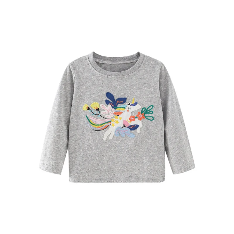 Jumping Meters Girls Cartoon Cute Unicorn T-shirts Autumn Cotton Casual Crew Neck for Grey Long Sleeve Top Baby Clothes 2-7years
Jumping Meters Girls Cartoon Cute Unicorn T-shirts Autumn Cotton Casual Crew Neck for Grey Long Sleeve Top Baby Clothes 2-7years