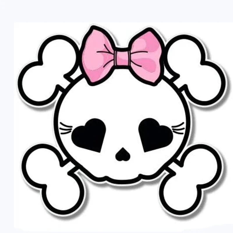 W-0854 Cute Female Skull with Bow Modeling Personality Car Stickers PVC Fashion Auto Window Bumper Laptop Waterproof Decal Decor
W-0854 Cute Female Skull with Bow Modeling Personality Car Stickers PVC Fashion Auto Window Bumper Laptop Waterproof Decal Decor