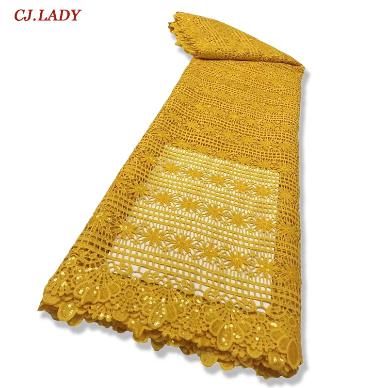 Hot Sale African Guipure Cord Lace Fabric 2021 Soft Nigerian Water Soluble Cord Lace Fabric With Sequins For Wedding Dress Party
Hot Sale African Guipure Cord Lace Fabric 2021 Soft Nigerian Water Soluble Cord Lace Fabric With Sequins For Wedding Dress Party