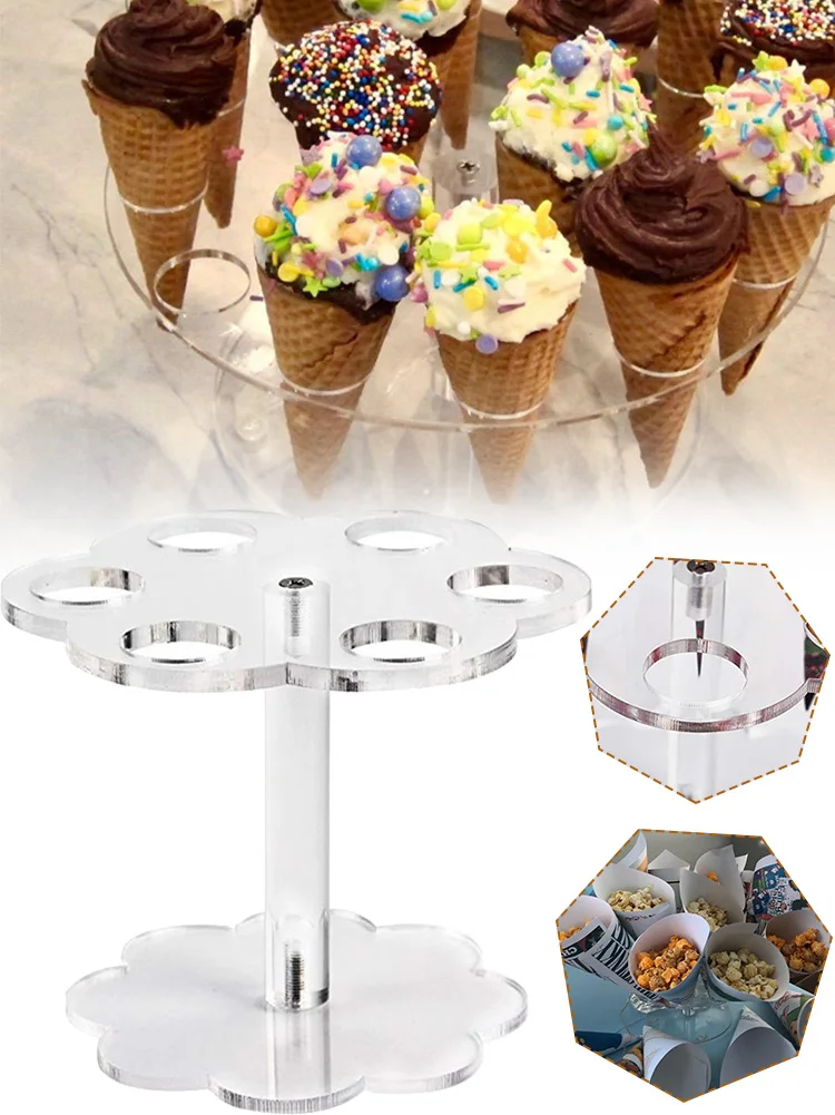 6/16 Holes Acrylic Ice Cream Cone Holder Clear Cone Display Stand for Ice Cream Cone Waffle Cupcake Roll Sushi
6/16 Holes Acrylic Ice Cream Cone Holder Clear Cone Display Stand for Ice Cream Cone Waffle Cupcake Roll Sushi
