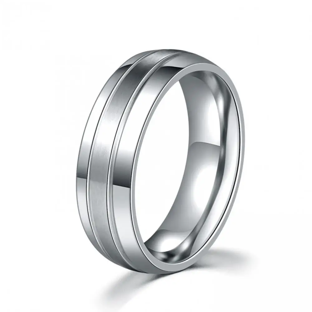 Men's Pure Black 8Mm Women's Silver and 6Mm Couple Titanium Steel Ring, Curved Double Groove Ring
Men's Pure Black 8Mm Women's Silver and 6Mm Couple Titanium Steel Ring, Curved Double Groove Ring