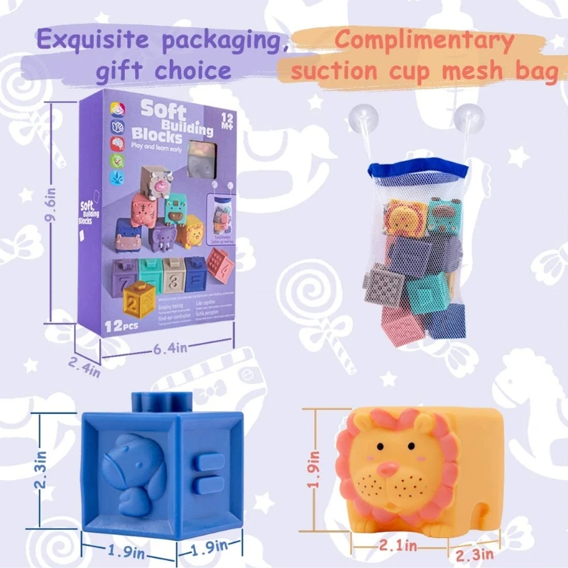Bath Toy Scratch Learning Crawl Toy Blocks Developmental Squeeze Building Blocks Soft Stacking Bathing Toys for Baby
Bath Toy Scratch Learning Crawl Toy Blocks Developmental Squeeze Building Blocks Soft Stacking Bathing Toys for Baby