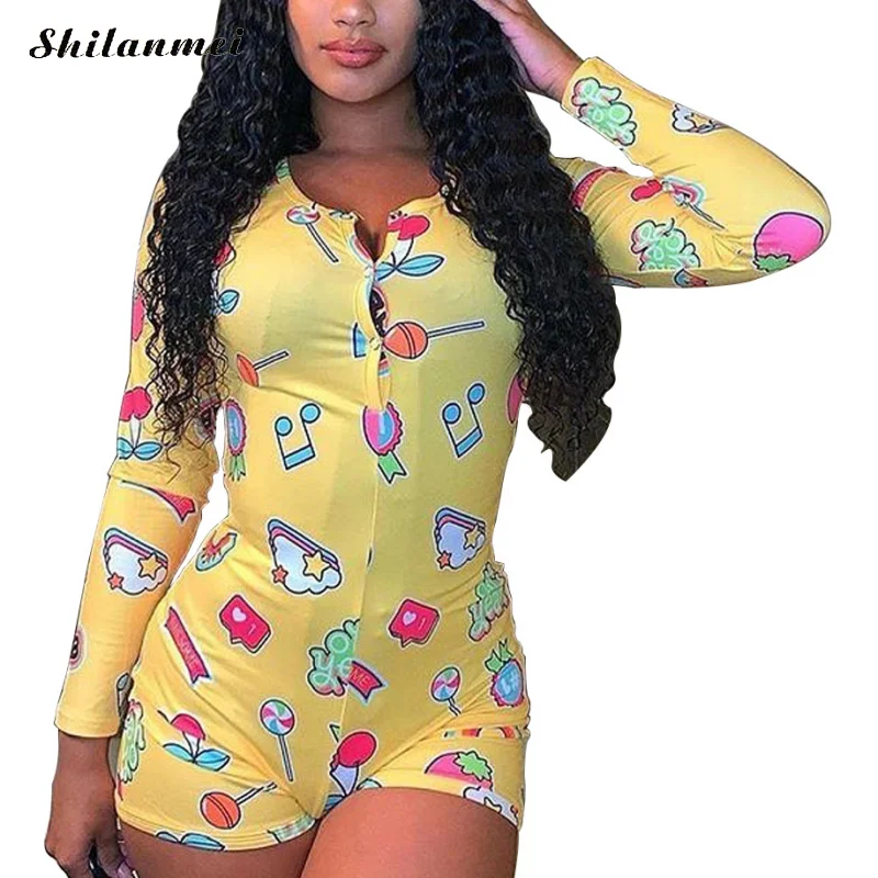 Hot sale Sexy Women Onesie Bodysuit Long Sleeve Deep V Neck Stretch Crop Top Button Romper Pajamas Onesies Jumpsuit Sleepwear
Hot sale Sexy Women Onesie Bodysuit Long Sleeve Deep V Neck Stretch Crop Top Button Romper Pajamas Onesies Jumpsuit Sleepwear